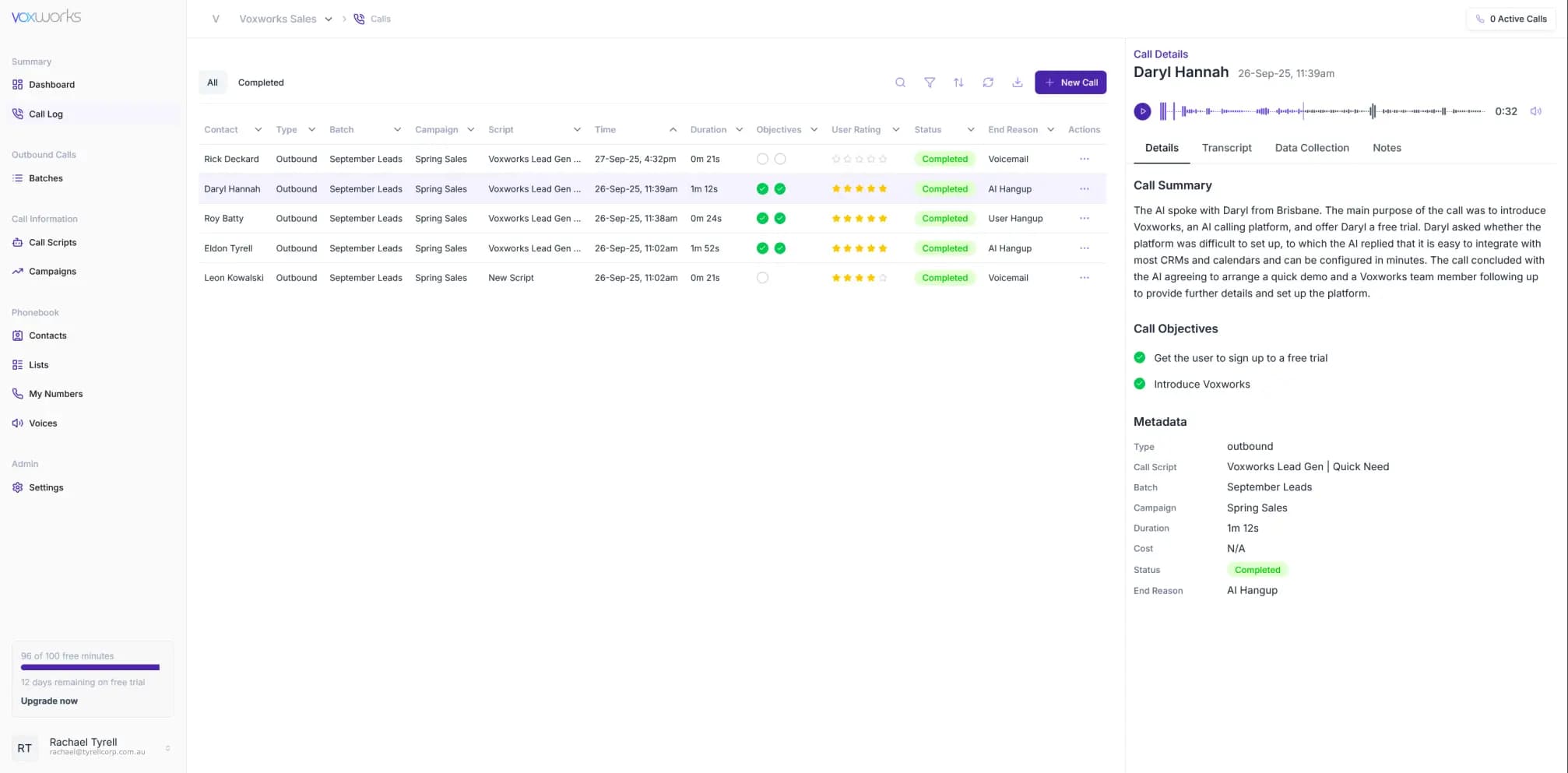 Dashboard Screenshot - Light Mode